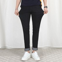 디와이진 ME119K 슬림일자 생지 블랙진