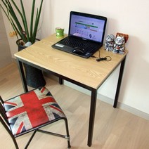 다인가구 빈티지 스틸책상 컴퓨터책상 PC책상 조립식 책상 초등학생책상 학생책상 독서실책상 게이밍책상, 800내츄럴