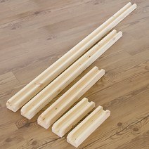 아이베란다 격자파티션 2단 소나무 래티스 격자창 원목 파티션, 벽면용 지지대_길이 300mm 2개 1세트