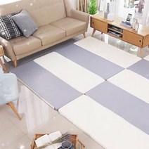 그레이프폴더매트 그레이프놀이방매트 유아폴더매트, 아이보리/그레이 4단