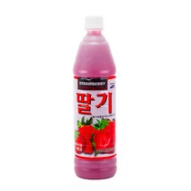 청솔 딸기 주스 835ml 음료베이스, 1개