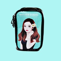[hk301]프리티 에나멜 화장품 파우치 가방(대형)