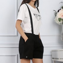 턴키 큐트스나일 반바지 멜빵끈 팬츠