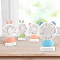 오토반 LED 미니선풍기, 곰 핑크