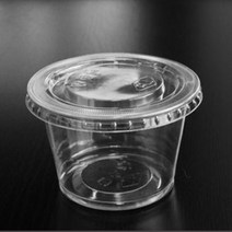 PET 9oz 평뚜껑 포함 과일컵, 1개, 100개