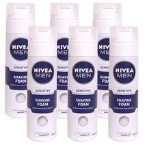 니베아 센서티브 쉐이빙 폼, 6개, 200ml