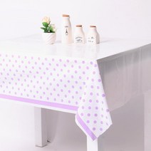 파티해 라인도트 비닐 테이블보, 라벤더