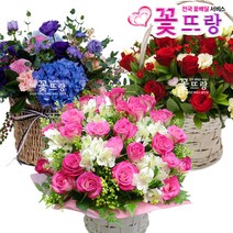 꽃뜨랑 축하꽃바구니 생일꽃바구니 생화꽃배송 전국당일꽃배달, C05 고백