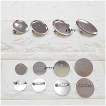 기타 (7개 셋트) 원형 코사지핀 브로치핀 카네이션핀 원형옷핀, 원판형-25mm 6개 1셋트