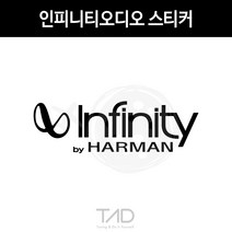 만물자동차 TaD-인피니티오디오스티커 하만 스피커 티에이디데칼, 녹색반사