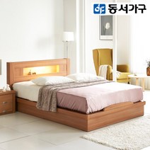 동서가구/착불 테르티 LED평상 Q침대프레임 DF910529, 월넛
