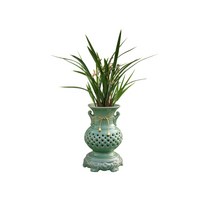 도자기랑나무랑 서양란 동양란 승진 영진 취임 오픈 결혼축하화분 개업난 선물, DS-145 채홍 청자투각, 1개