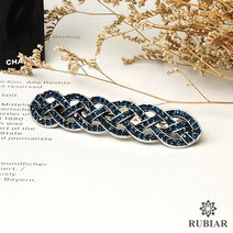 루비아르 R_008 블루웨이브큐빅 자동핀