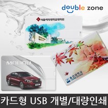 더블존 카드형 USB 원하는 사진 인쇄, 4기가 - C타입, 1개