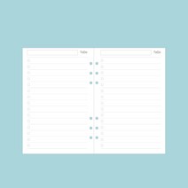 와우샵 DIY 6공 다이어리 세트 A5 A6 만년다이어리, 투두 리스트 노트 45장