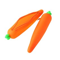 젊은이마켓 실리콘 당근필통 야채필통, (주황)