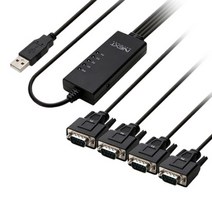USB 2.0 to RS232 변환케이블 4포트 PDA 바코드프린터 네비 통신장비 연결선 1.8M 244169, 1개