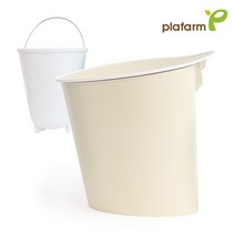 플라팜 밀착뚜껑 리프 미니 음식물쓰레기통, 아이보리