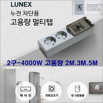 동양유통 dy-한국산 400w 20a누전차단기 전기연장선-온풍기 에어컨 난로 히타 멀티탭, 회색, 2구3m