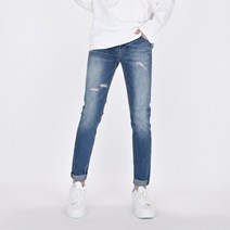 [데님공방] 남자컷팅진 스판 데미지 청바지 히든밴딩 찢청 중청 데님팬츠 S-2XL