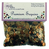 버튼갤로어 믹스드 세퀸 악세서리장식 20g, Rusty, 1개