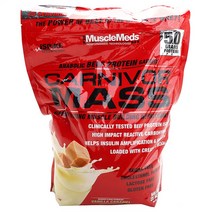Musclemeds 카니버 매스 비프 프로틴 게이너 바닐라 카라멜, 4800g, 1개