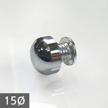 1단 다보볼트 (밀착형) 15Ø 은색원형 장식볼트 12mm, 1개