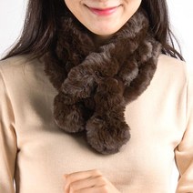 이경희 뉴폼폼 퍼 머플러 여성 토끼털 목도리 인조 래빗 여자