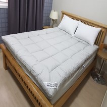 마이코튼 프리미엄 마이크로화이바 향균 순면 침대 토퍼 매트리스, 그레이