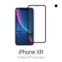 [처비캣] 아이폰xr 3D곡면 풀커버 강화유리필름, 1장