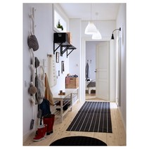 이케아 soften 물세탁가능 평직러그 블랙 화이트 202.255.03