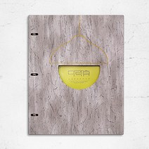 디자인13651 바인더 메뉴판 식당 레스토랑 카페 메뉴북 A4 투명 속지, A4 - 화이트오크