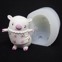 별님아씨 명가 다양한 수제 실리콘몰드, 수제-댄싱 돼지 우(오른쪽)