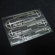 할리데이비슨-1 금속튜닝 바이크 스티커 harley davidson-1, A사이즈 실버, 1개