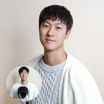 투애니위그 남자 통가발 인모가발 유로피안 남자가발 전체가발, 1. 인조모발 내츄럴블랙 L사이즈, 1개