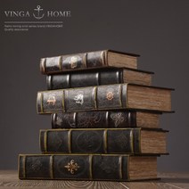 Vinga 앤틱 빈티지 고전 책모형 인테리어 소품 장식품 공예품, 큰사이즈M2