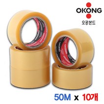 오공본드 겨울용 냉동 사계절용 OPP 투명 박스테이프 50M, 오공본드 겨울용/사계절용 OPP 투명 박스테이프 50M X 10개