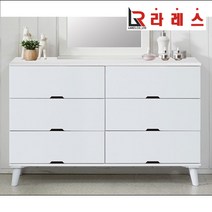 라레스가구 소니 3단1200와이드 서랍장, 화이트