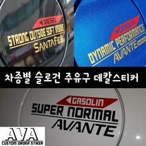 AVA 스포티지R 슬로건 주유구 데칼스티커, 무광블랙(디젤), 1개