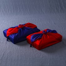 아진보자기 폰지 청홍 겹보자기