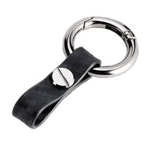 현대 3버튼 카본룩 스마트키 케이스, 02.카본 스트랩키링