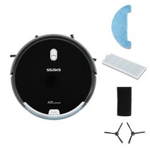 SSAKS 싹스 로봇청소기 진공 물걸레청소기 블랙 신상품 할인+증정품 흡입+걸레, 싹스 스마트 물걸레 로봇청소기+증정품