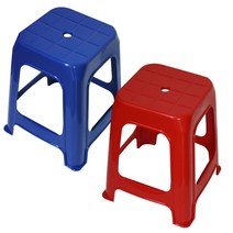 공간웰리빙 플라스틱의자 간이 보조 야외 접이, A형 블루