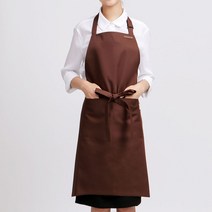 미단디자인 NAP001 바리스타 쉐프 카페 주방 업소용 행사용 앞치마, 블랙, 1개