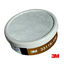 3M 3311k-100 방독 필터 정화통 마스크 휠터 유기 증기 가스 도장, 정화통 3311K-100 (1개)