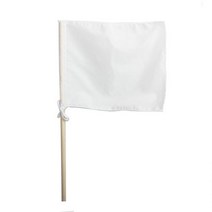 나무막대 게임용 깃발 25x30cm 청기백기 홍기 노랑색 신호기, 백기