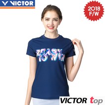 빅터 배드민턴 티셔츠 여성 네이비 V83RT-5278W