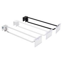 위드금창 각파이프20X30 이중후크벽선반 가격표시 이선 각후크, 크롬, 400mm