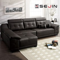 메이즈 이태리라텍스 천연면피4인용 쇼파스툴세트, 카푸치노