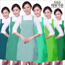 레뷰가운 AE137 앞치마 요리학원 화원 감자탕 닭갈비 곱창 호프집 주방 서빙복, AE137_라이트민트